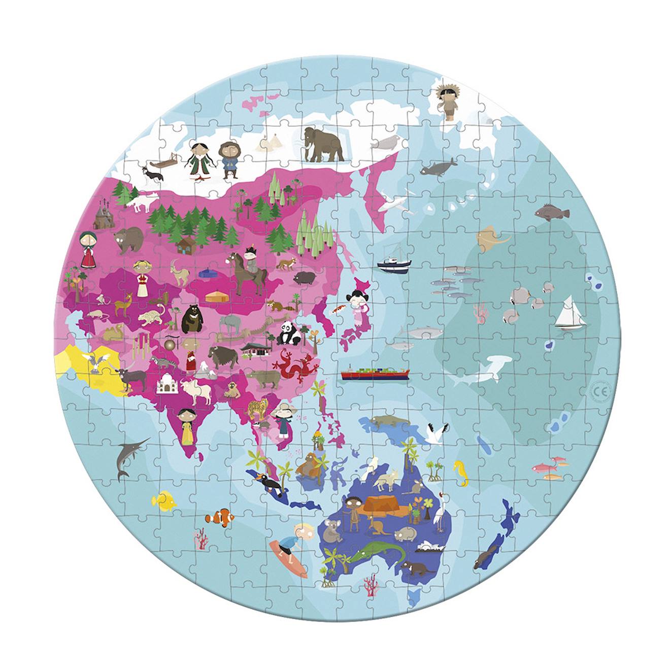 Puzzle planète bleue 208 pièces bleu