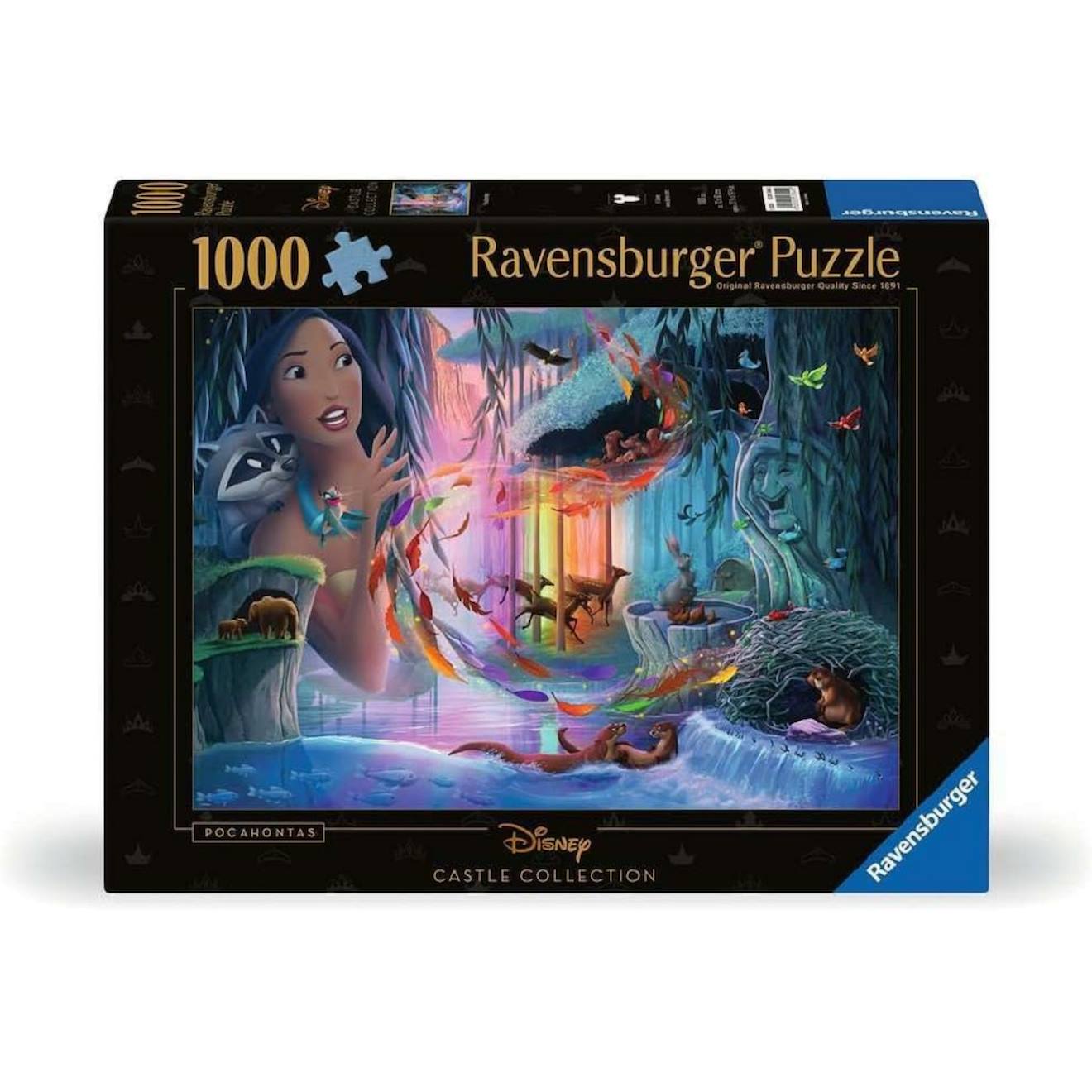 Puzzle pocahontas châteaux Disney 1000 pièces noir