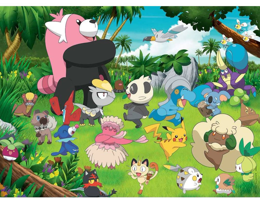 Puzzle pokémon sauvages 300 pièces XXL blanc
