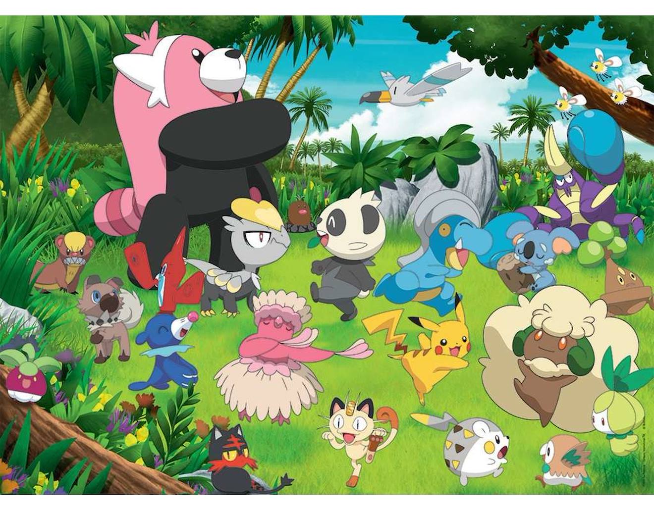 Puzzle pokémon sauvages 300 pièces XXL blanc