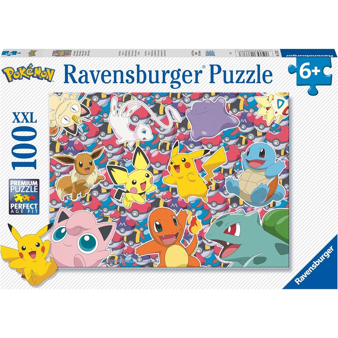 Puzzle prêt pour la bataille pokémon 100 pièces XXL blanc