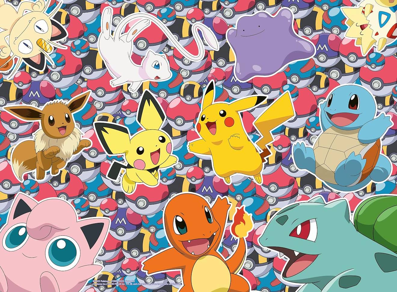 Puzzle prêt pour la bataille pokémon 100 pièces XXL blanc