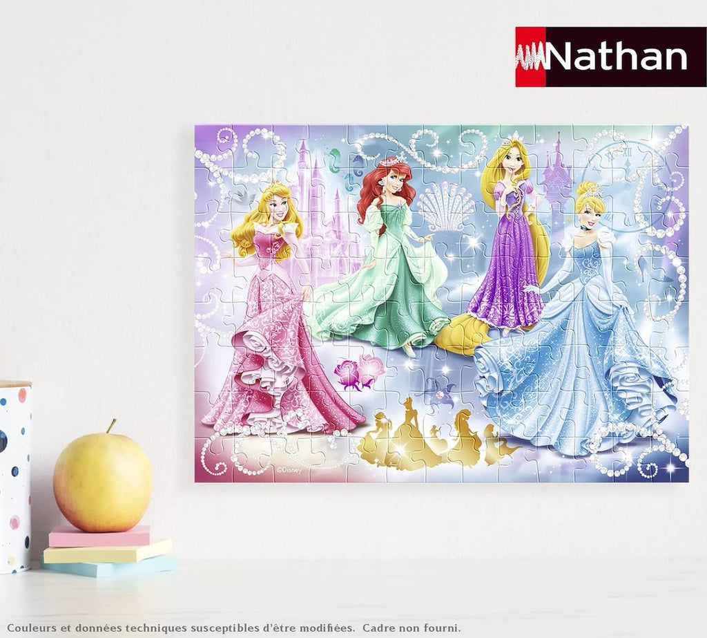 Puzzle princesses étincelantes Disney 100 pièces blanc