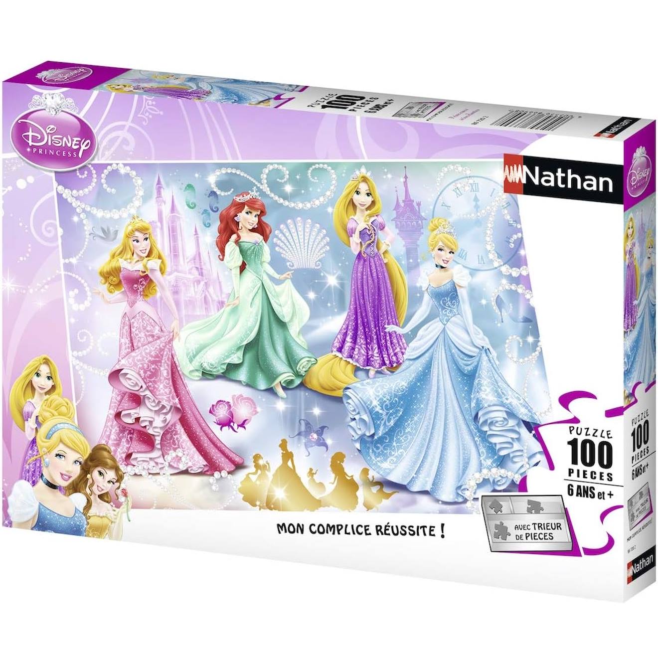 Puzzle princesses étincelantes Disney 100 pièces blanc