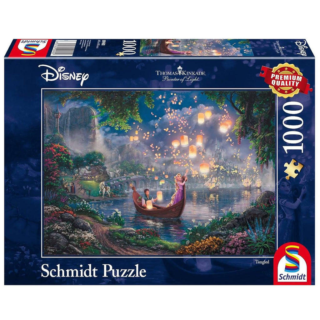 Puzzle raiponce 1000 pièces bleu