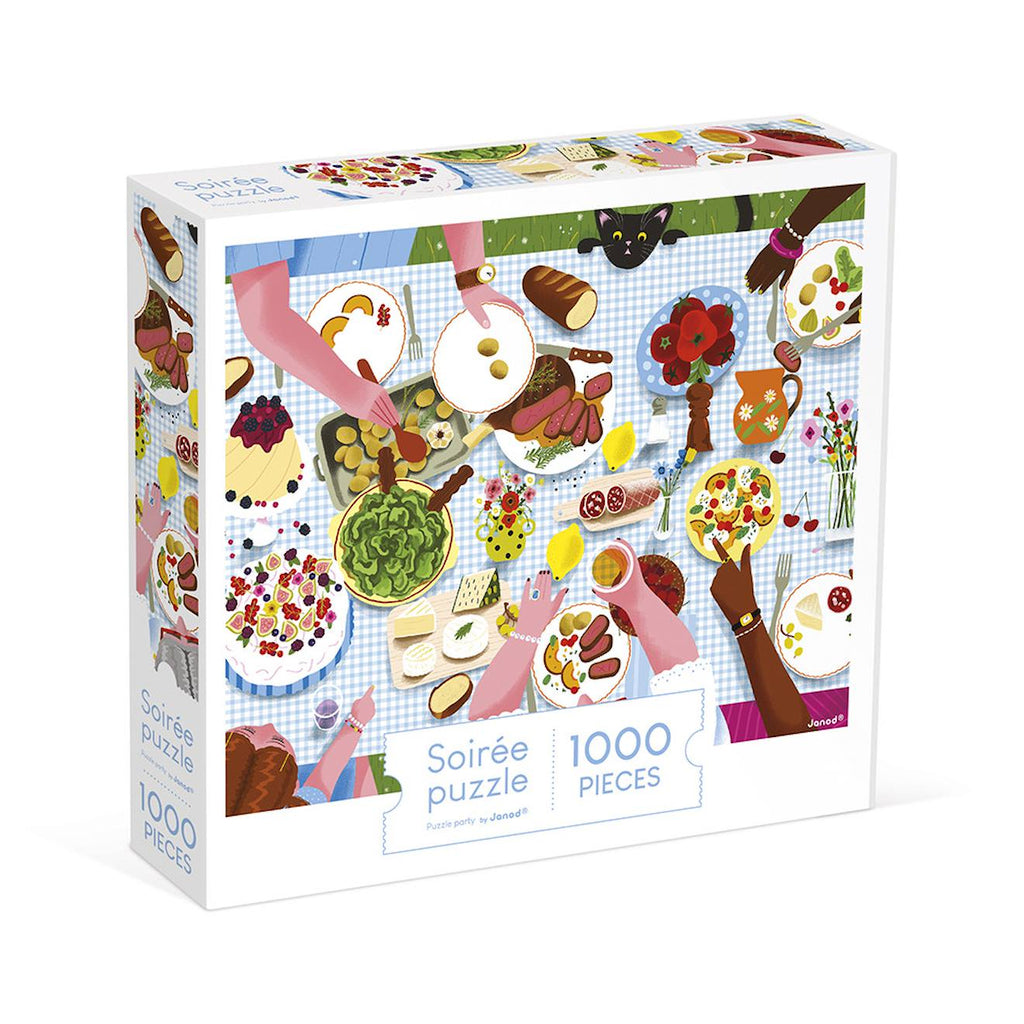 Puzzle repas de famille 1000 pièces multicolore
