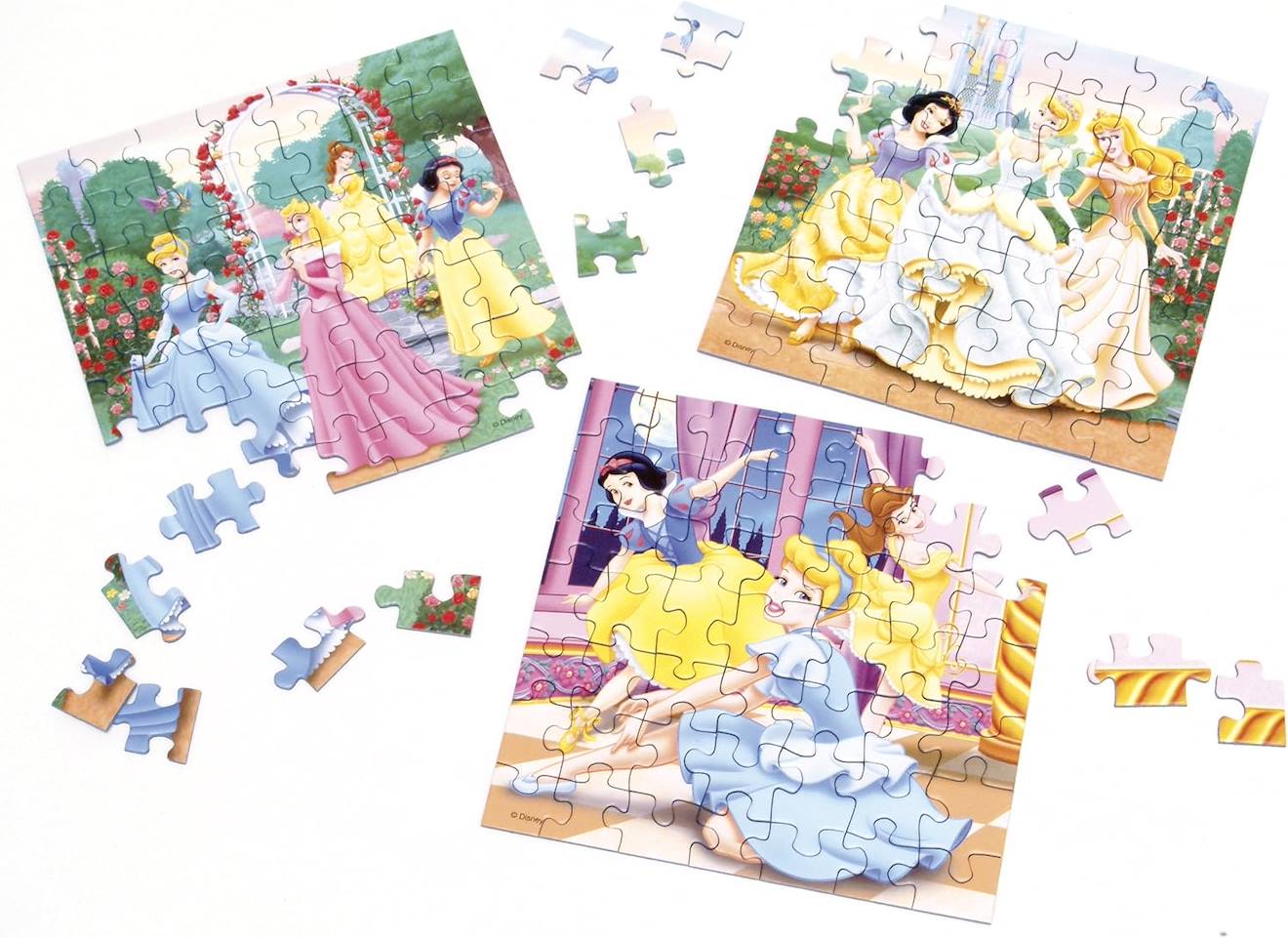 Puzzle rêves de Princesses Disney 3x49 pièces rose