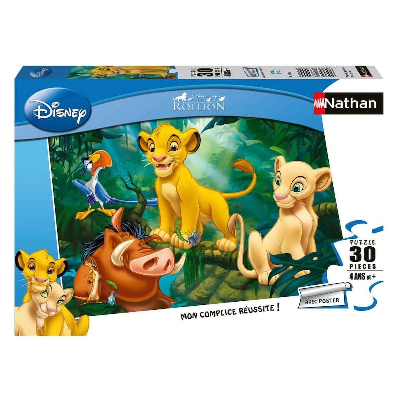 Puzzle simba & co 30 pièces bleu
