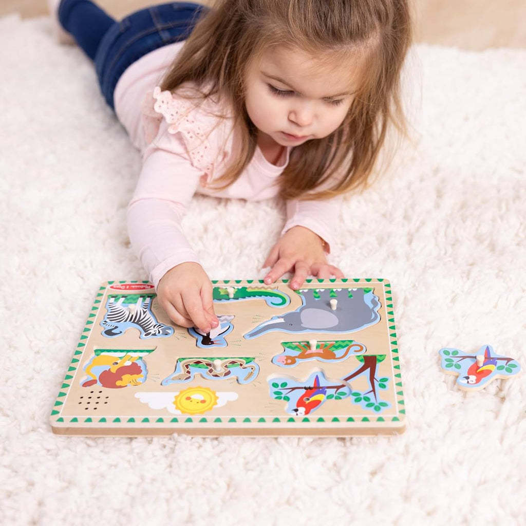 Puzzle sonore animaux du zoo vert