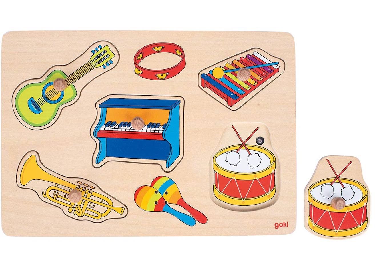 Puzzle sonore instruments de musique beige
