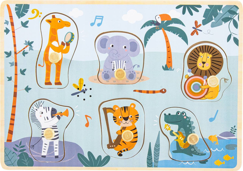 Puzzle sonore jungle musicale bleu