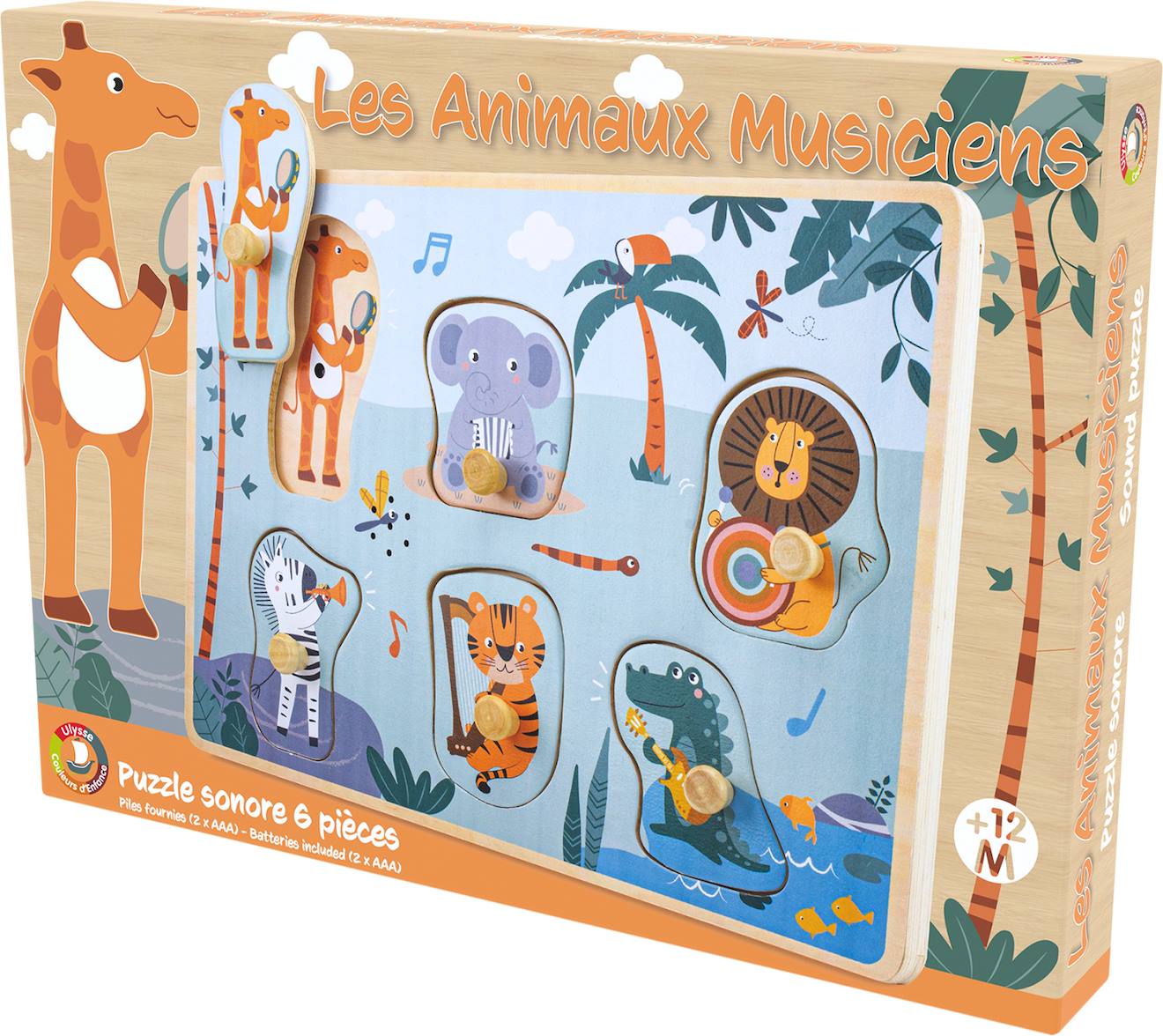 Puzzle sonore jungle musicale bleu