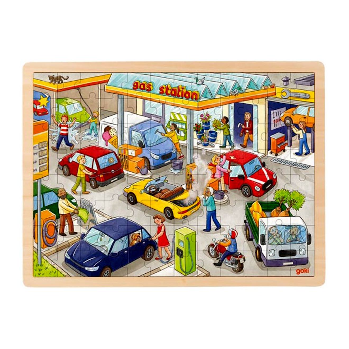 Puzzle station-service beige