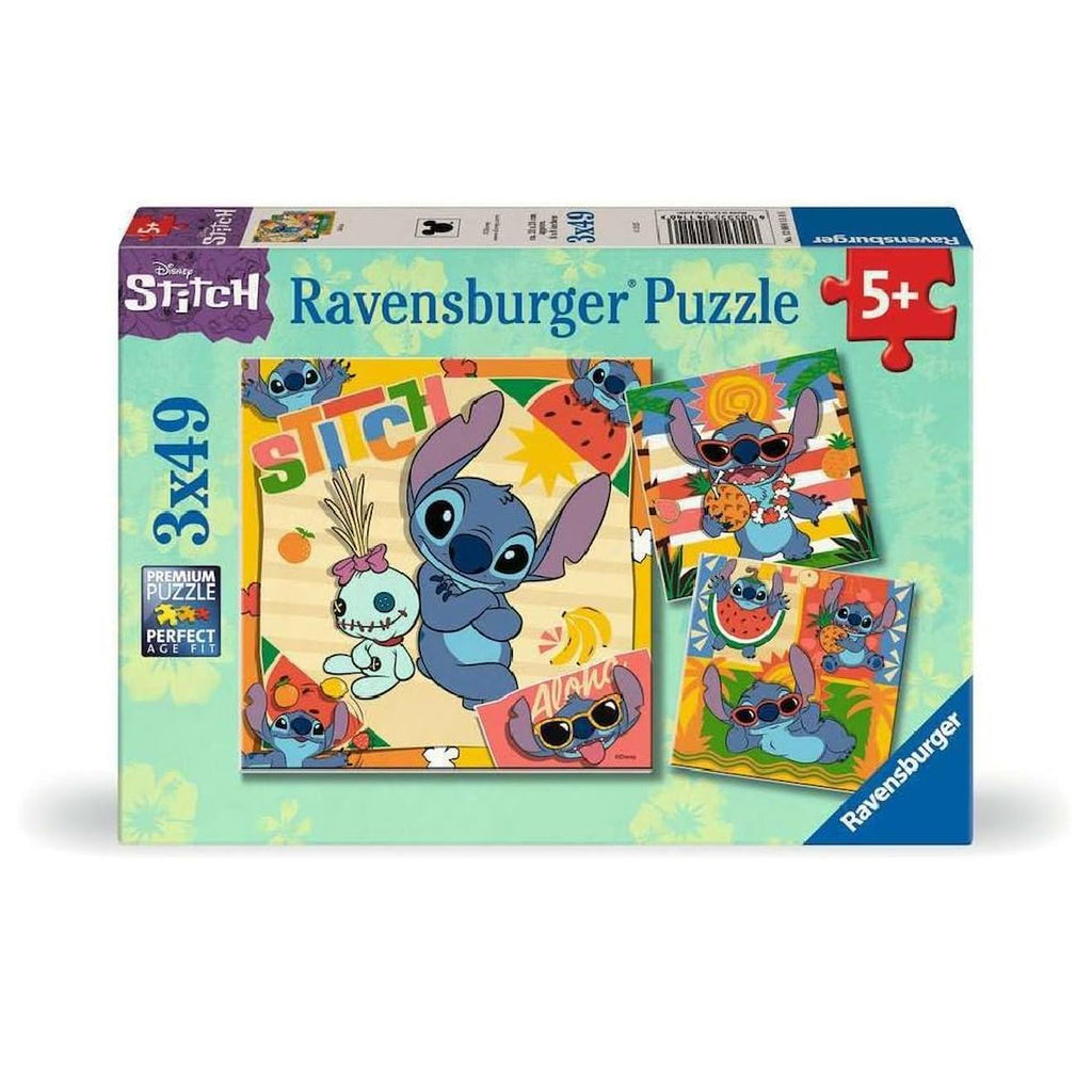 Puzzle Stitch aloha 3x49 pièces bleu