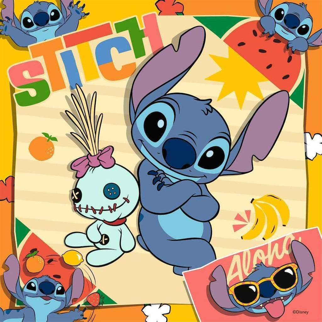 Puzzle Stitch aloha 3x49 pièces bleu