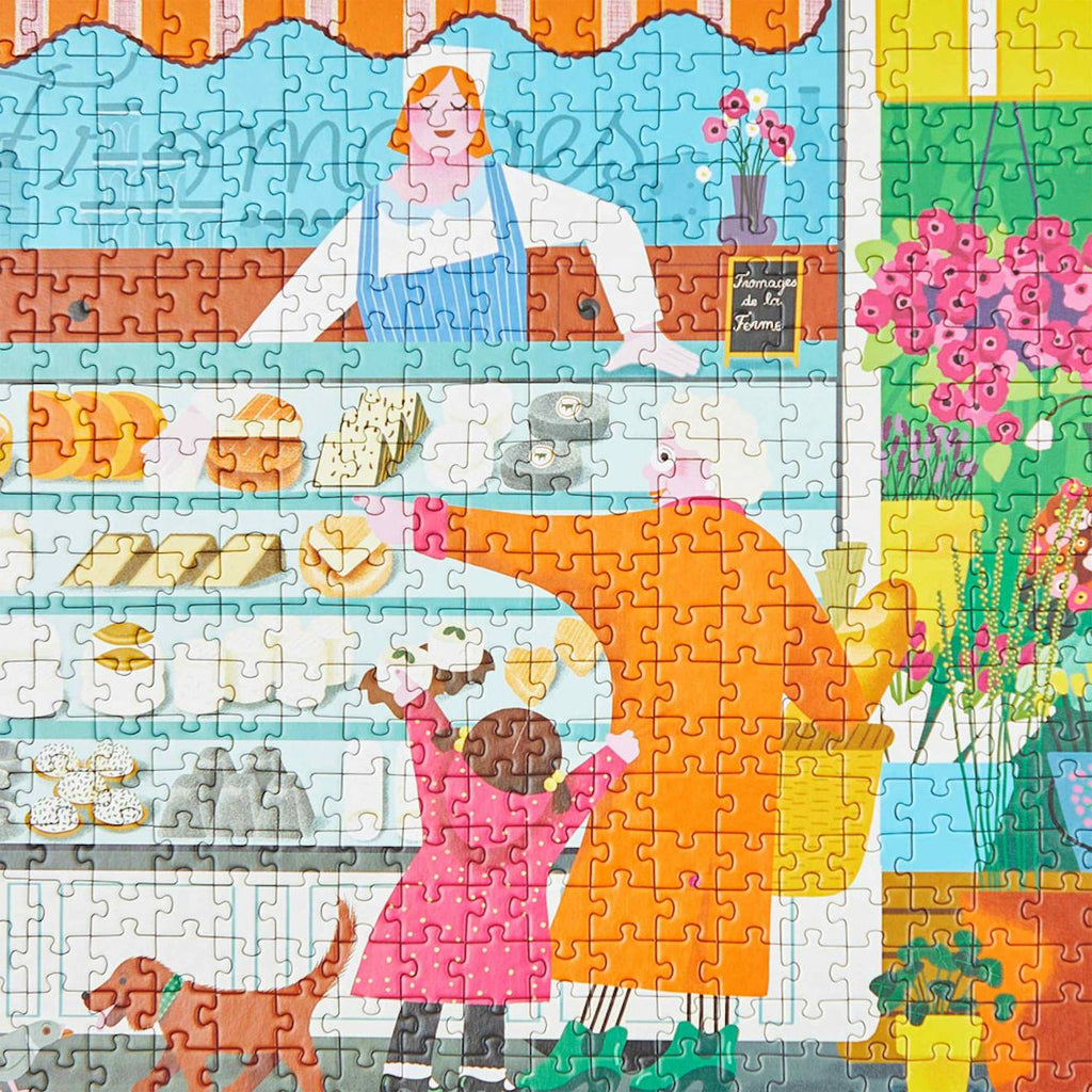 Puzzle sur le marché 500 pièces multicolore