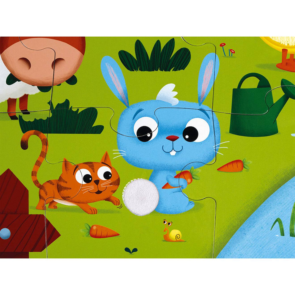 Puzzle tactile la ferme 20 pièces multicolore