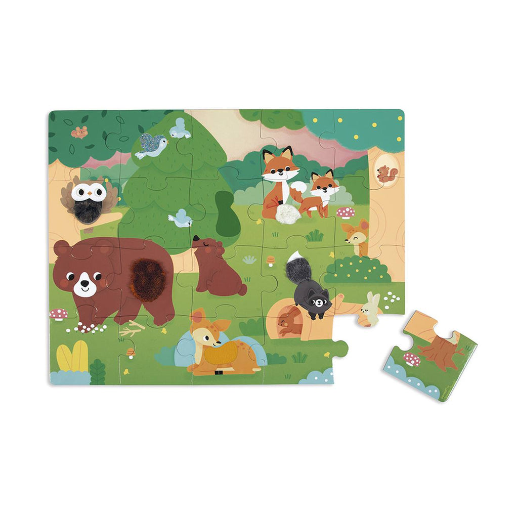 Puzzle tactile la forêt 20 pièces multicolore