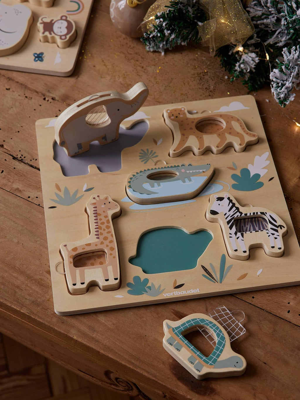 Puzzle tanzanie 2 en 1 en bois FSC vert