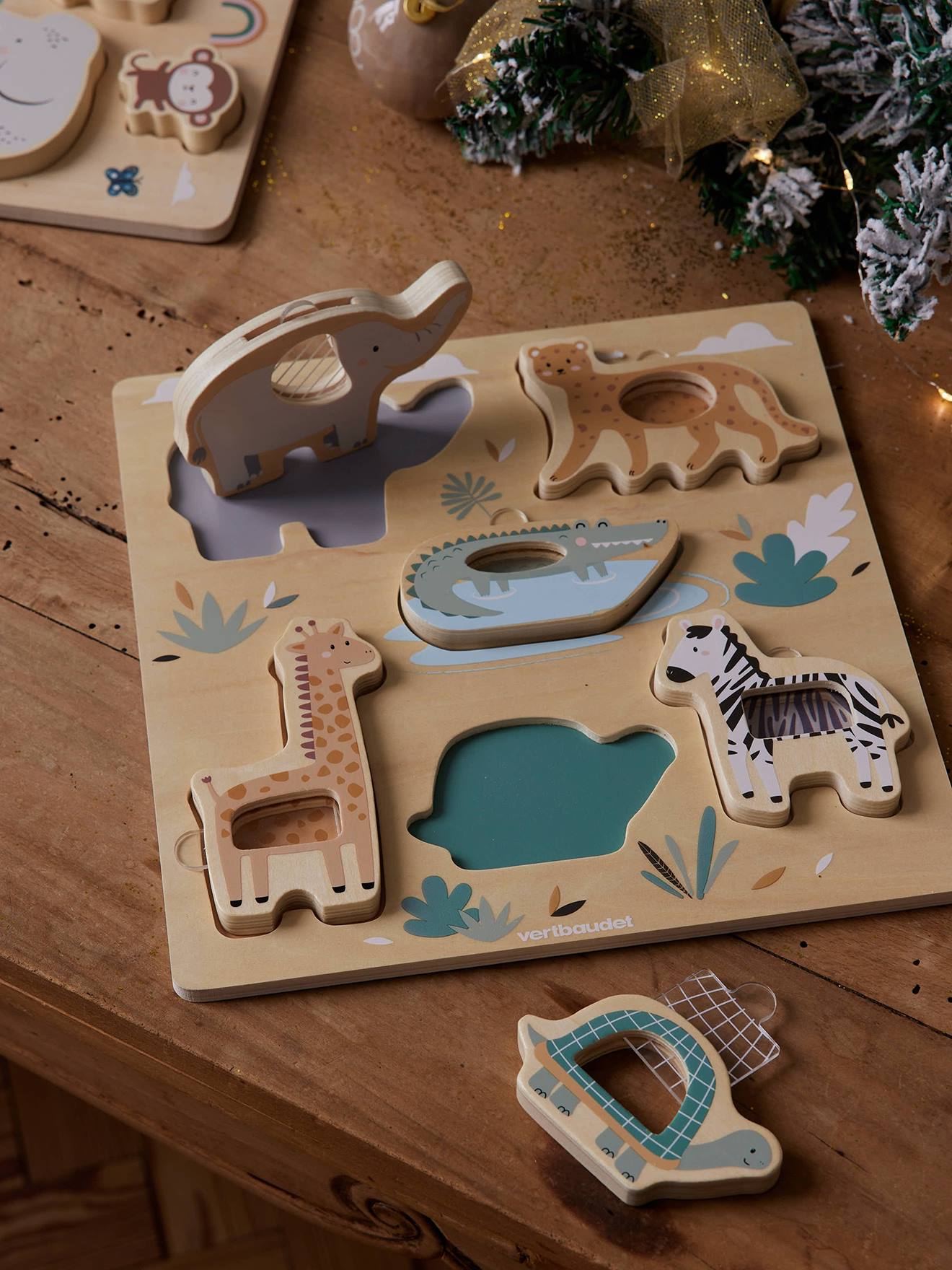 Puzzle tanzanie 2 en 1 en bois FSC vert