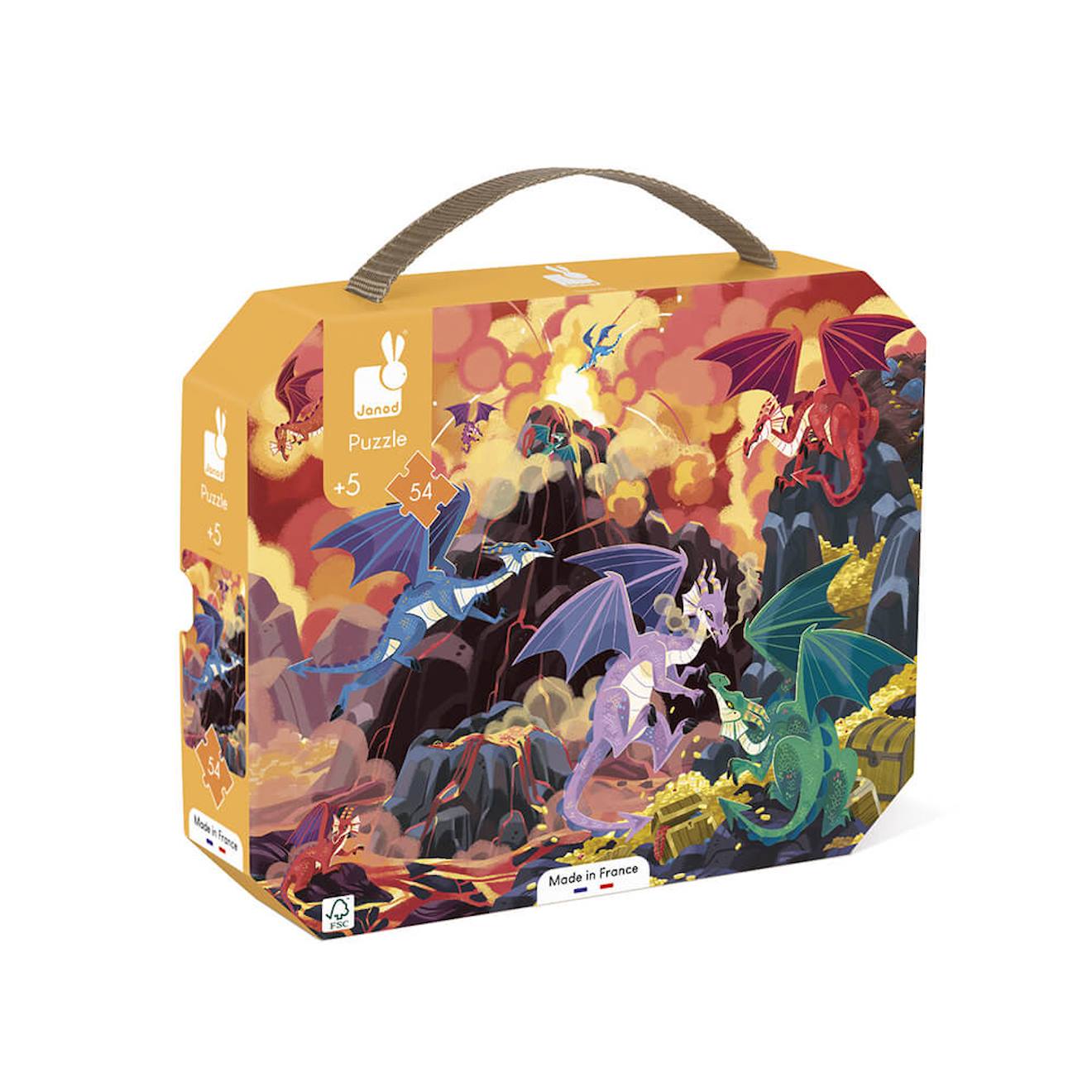 Puzzle terre de dragons 54 pièces rouge