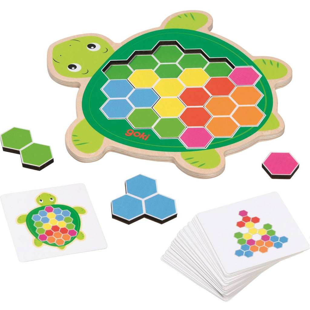 Puzzle tortue rosy vert