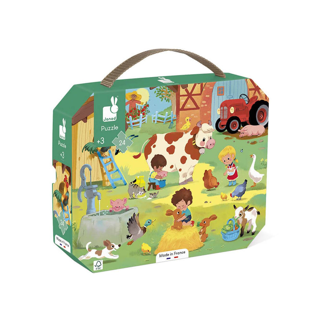 Puzzle une journée à la ferme 24 pièces multicolore