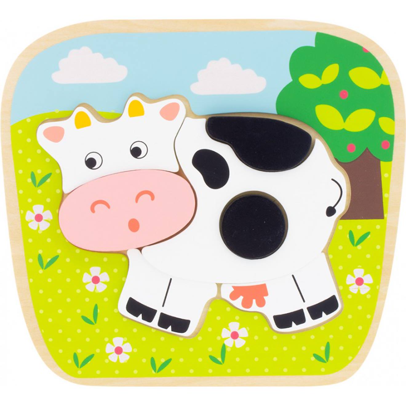 Puzzle vache vert