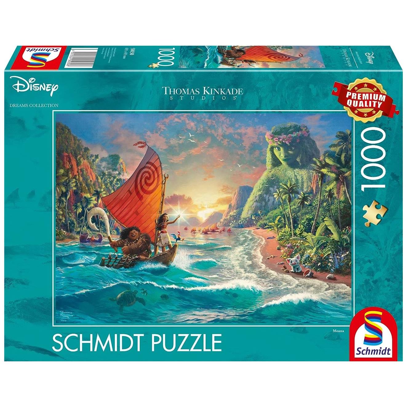 Puzzle Vaiana 1000 pièces bleu