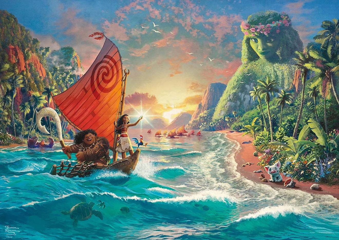 Puzzle Vaiana 1000 pièces bleu