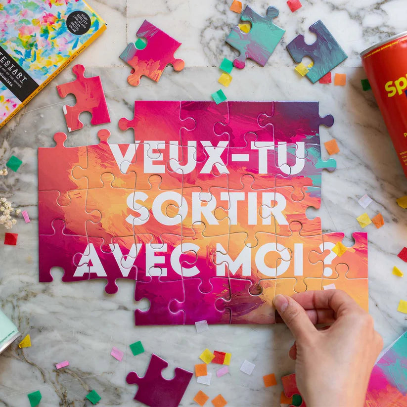 Puzzle personnalisé – Le message surprise qui se dévoile pièce après pièce 🧩💛