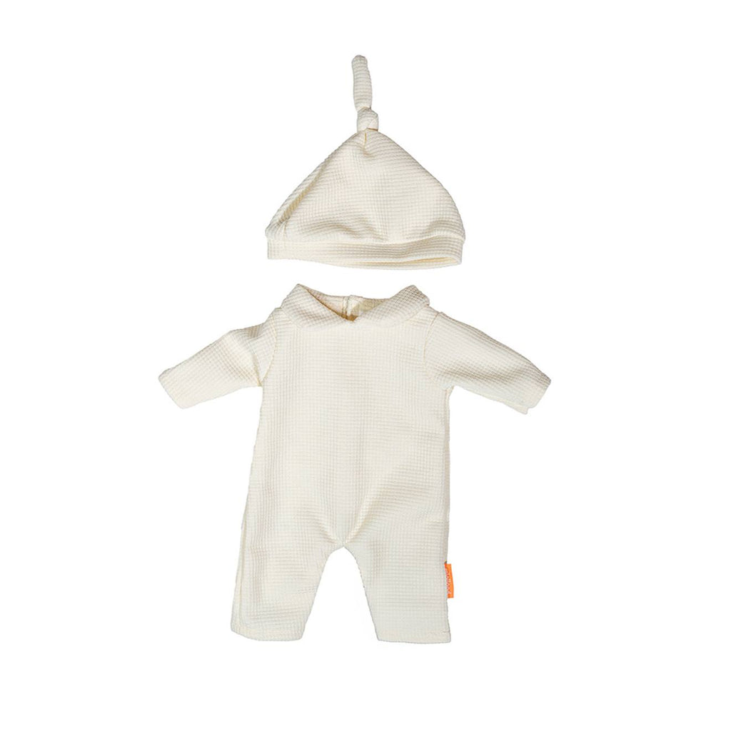 Pyjama beige avec chapeau pour poupée 38cm beige