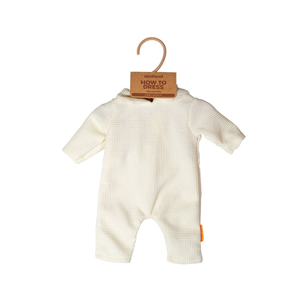 Pyjama beige avec chapeau pour poupée 38cm beige
