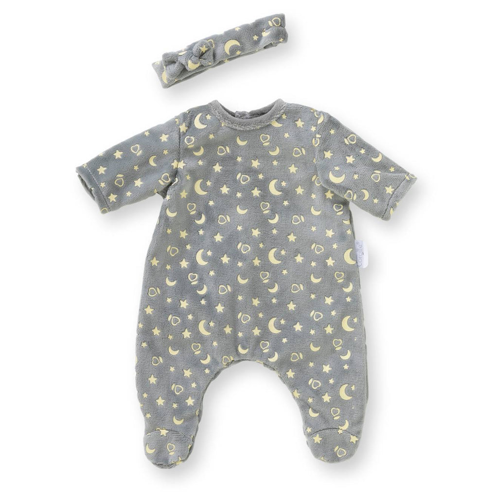Pyjama brille dans la nuit & bandeau pour poupon 36 cm multicolore