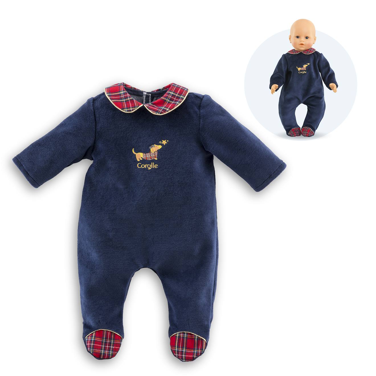 Pyjama Corolle en fêtes pour poupon 42 cm multicolore