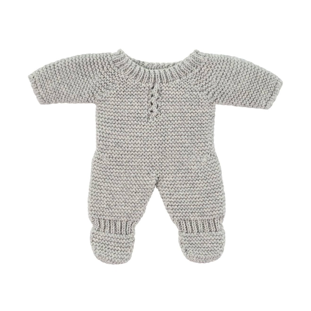 Pyjama en tricot gris pour poupées de 21cm gris