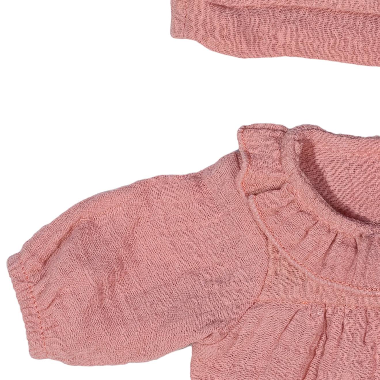 Pyjama rose avec chapeau pour poupée de 38cm rose