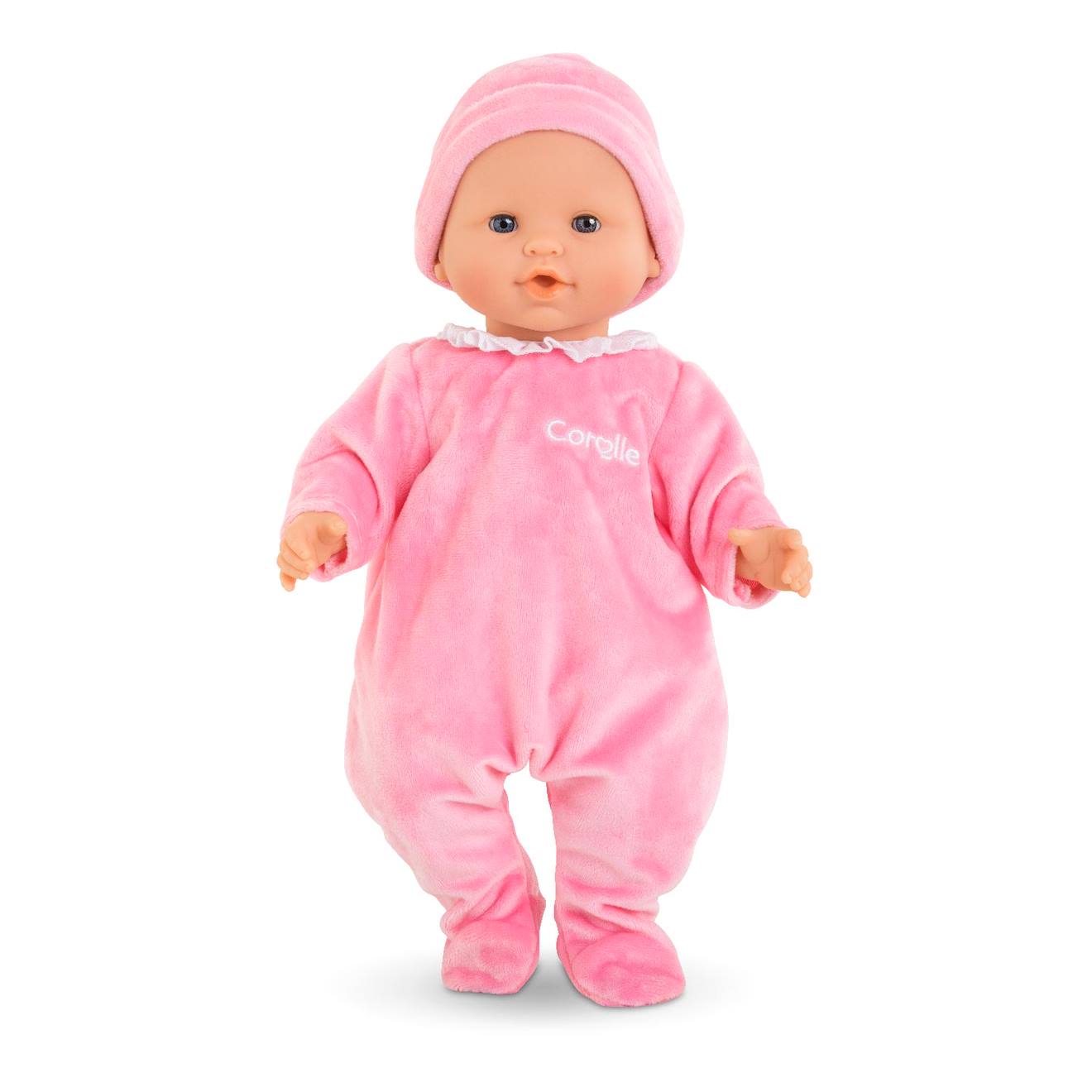 Pyjama rose et bonnet pour poupon 36 cm multicolore