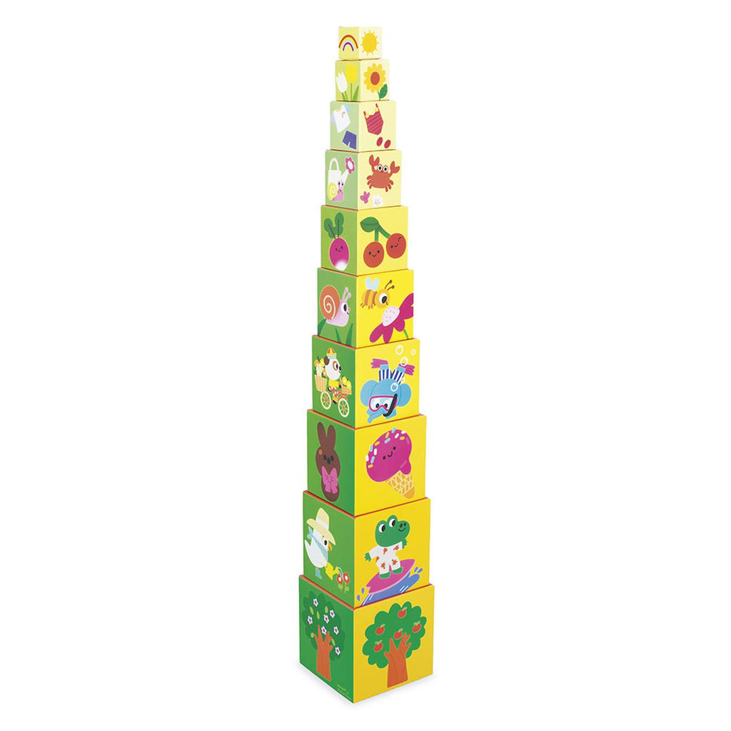 Pyramide à empiler les 4 saisons multicolore