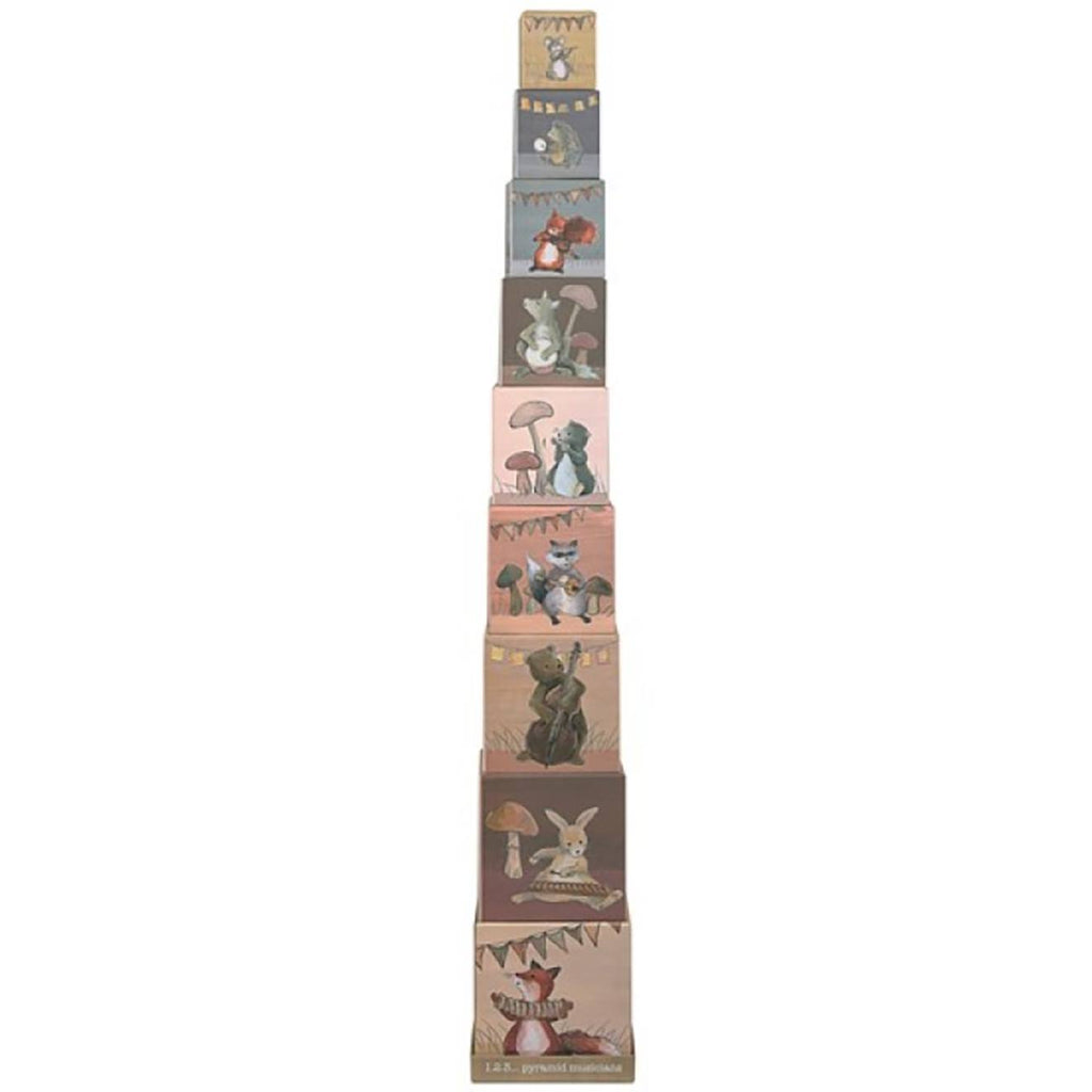 Pyramide musiciens multicolore