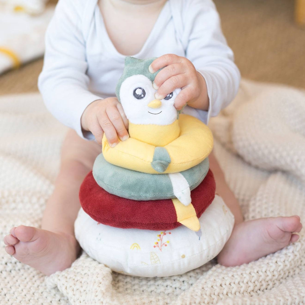 Pyramide sensorielle en tissu multicolore