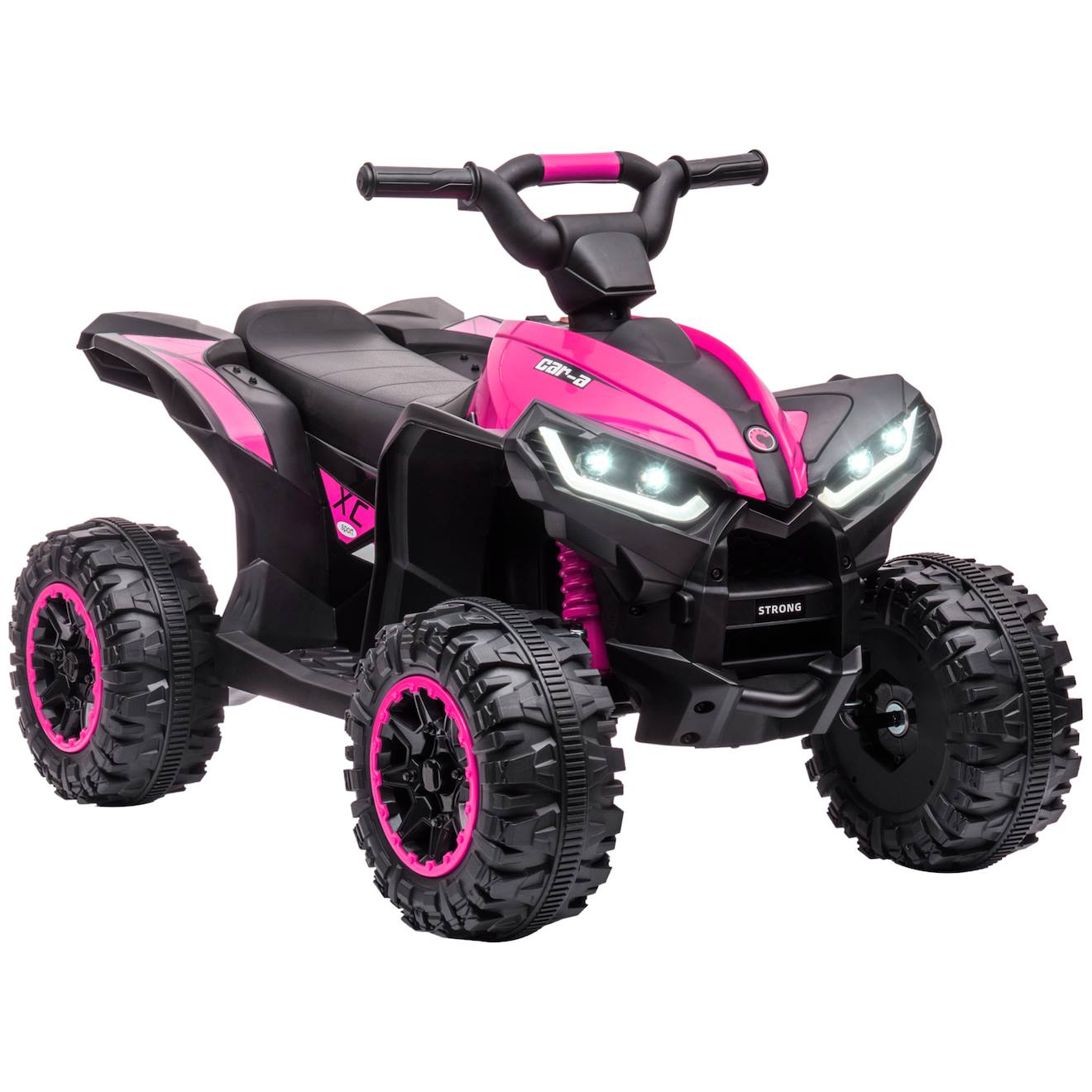 Quad buggy électrique enfant 12 v 3 km/h max effets lumineux et sonores rose