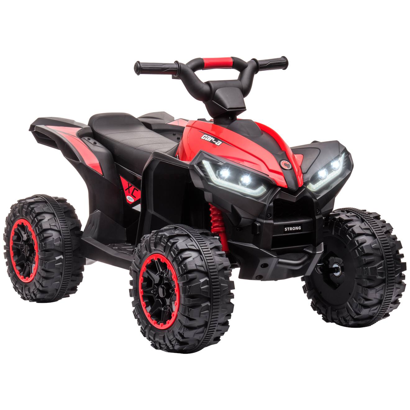 Quad buggy électrique enfant 12 v 3 km/h max effets lumineux et sonores rouge