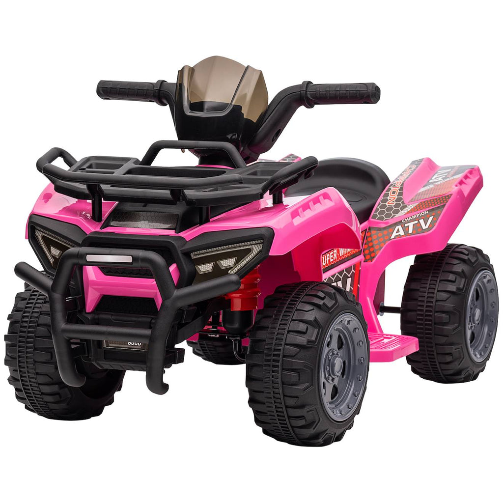 Quad buggy électrique enfant 6 v 2 km/h max effet lumineux rose