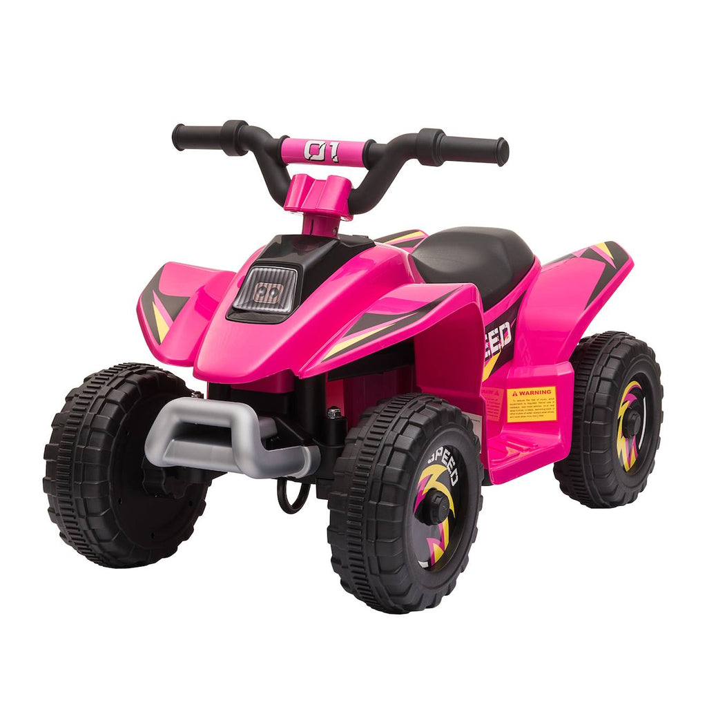 Quad électrique enfant - voiture électrique enfant - marché av, ar - 6 v, v max 4,6 km/h rose
