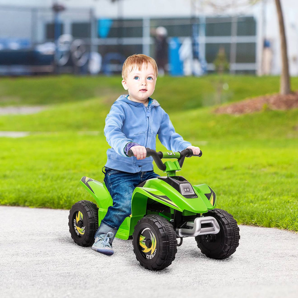 Quad électrique enfant - voiture électrique enfant - marché av, ar - 6 v, v max 4,6 km/h vert