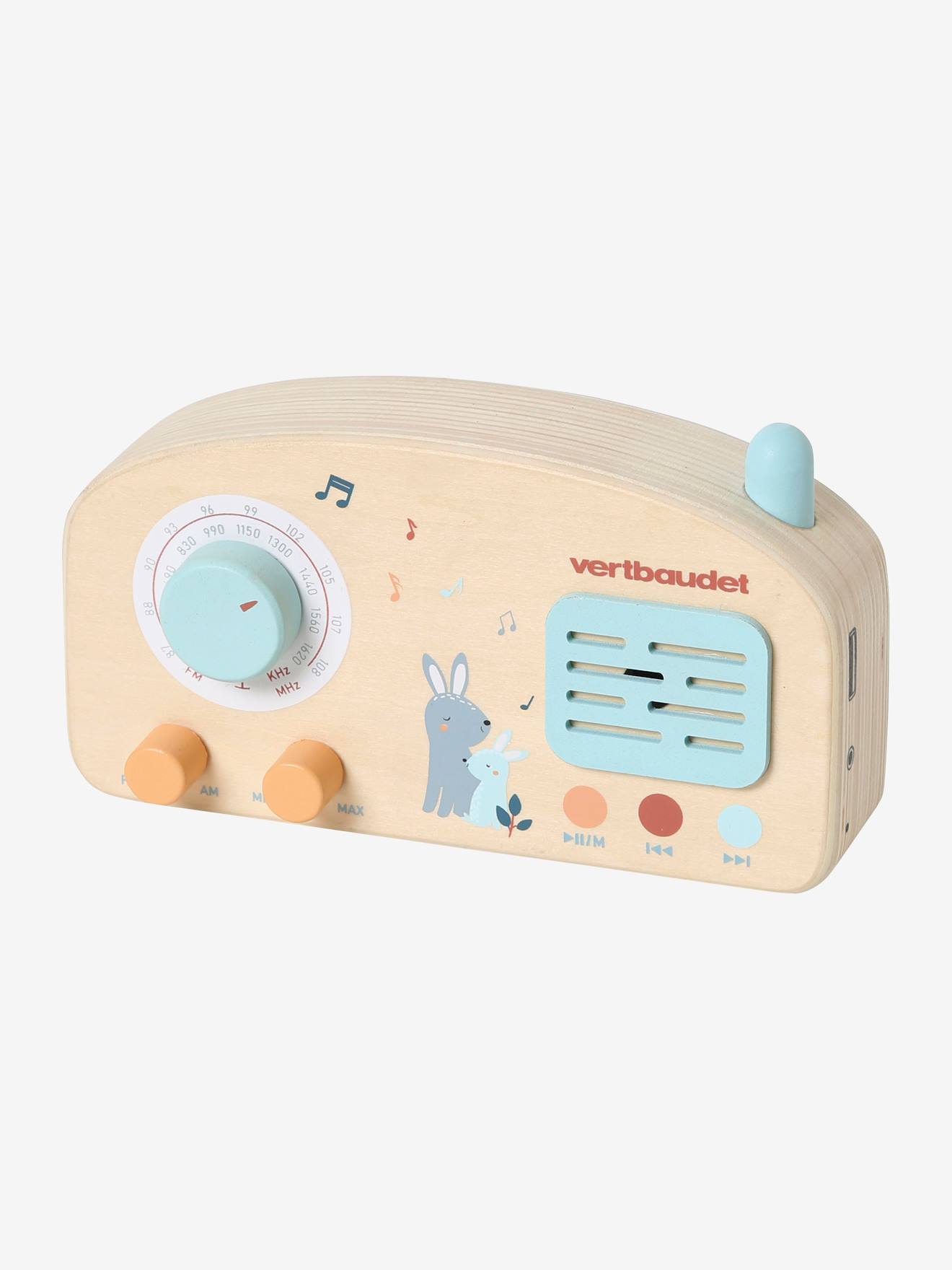 Radio musicale en bois FSC les amis de la forêt bois