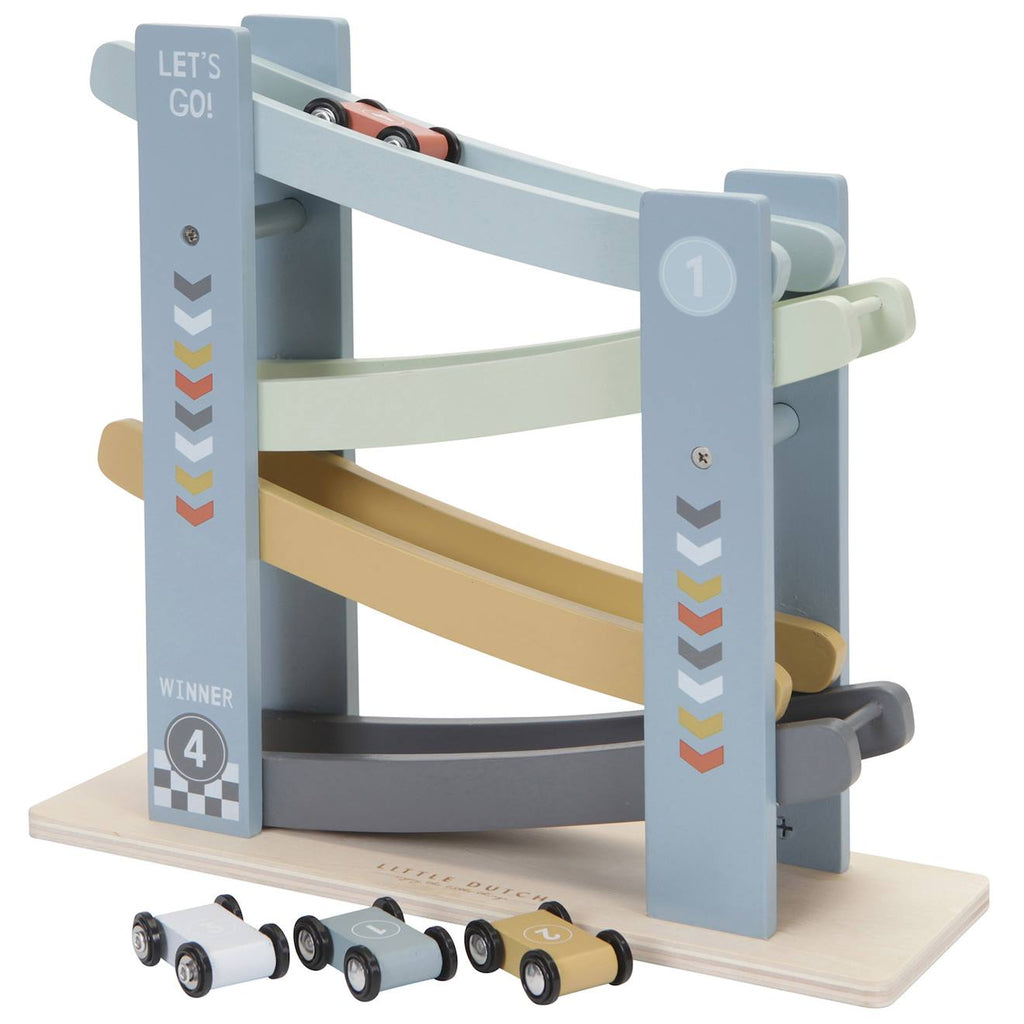 Rampe de course en bois océan bleu, vert, gris