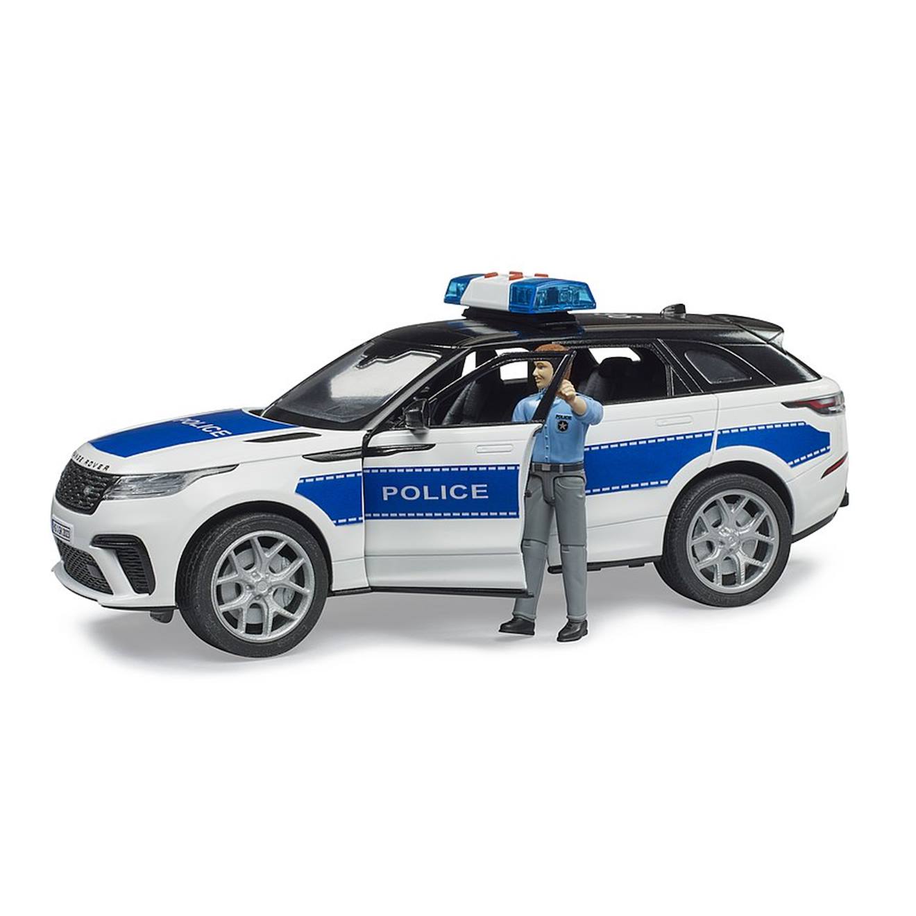 Range rover velar véhicule de police avec policier multicolore