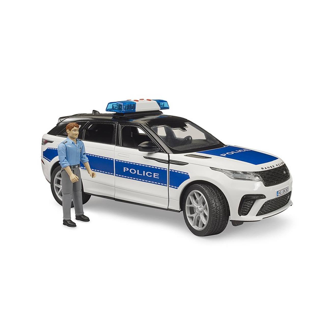 Range rover velar véhicule de police avec policier multicolore